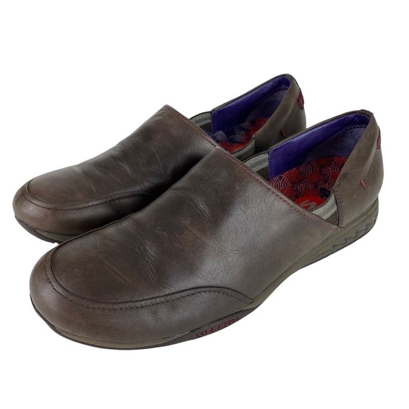 Merrell Leather Loafers Clogs Slip On Comfort Shoes Brown Expresso Women’s US 9 - Picture 4 of 11